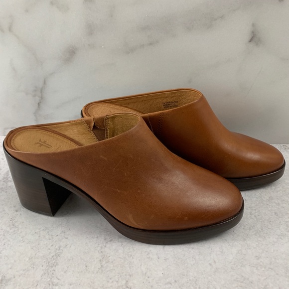 Frye Shoes - Frye Joan Campus Redwood Brown Mule Shoes 7 & 7.5